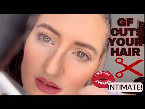 ASMR: Girlfriend cuts your hair | GF Cuts and Brushes BF Hair | Intimate|Positive Affirmations|Razor