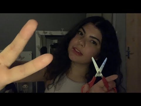 ASMR CASEIRO - Tesoura invisível e tesoura real ✂️