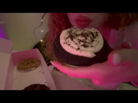 crumbl cookie taste test asmr