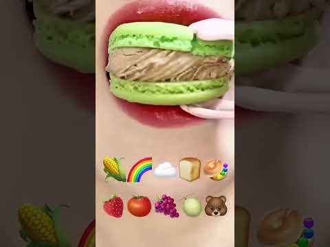 asmr EMOJI FOOD eating sounds(sped up)#asmr#asmrsounds #asmrsounds #audio
