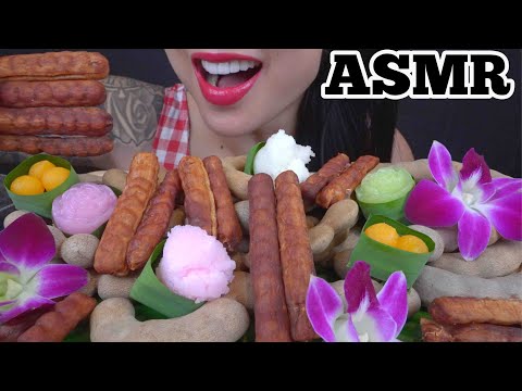 ASMR SWEET DRY TAMARIND + THAI DESSERT (RELAXING SOFT EATING SOUNDS) NO TALKING | SAS-ASMR