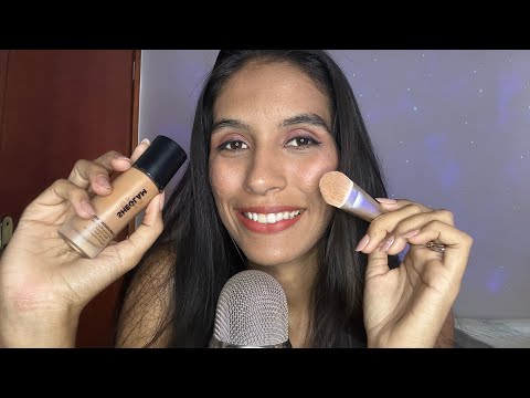 ASMR MAQUIA E FALA / sons de maquiagem/ 💄