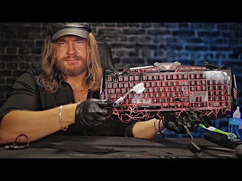 [ASMR] Professional Dirty Keyboard Deep Clean ⌨️✨