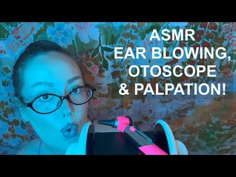 ASMR | Ear Blowing, Otoscope & Palpation! - Inaudible Whispers, Gloves
