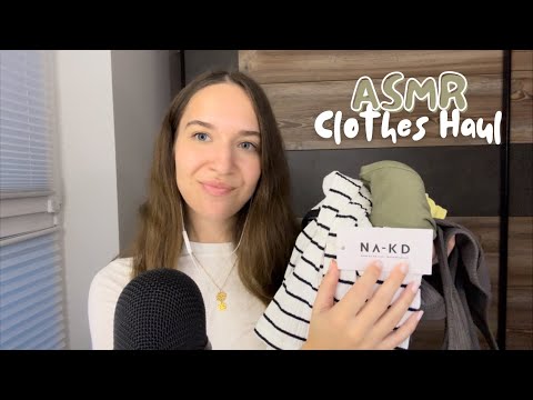 ASMR Basic Clothes Haul 🤍 by NA-KD (Tapping, Fabric Scratching, Whisper Ramble)