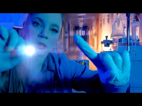 ASMR Hospital Late Night Nurse Exam Cranial Nerve Assessment | You Can Close Your Eyes