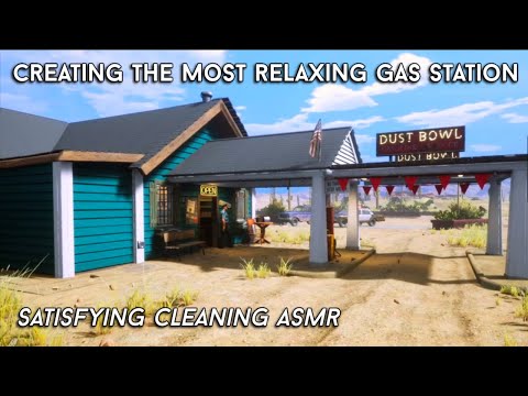 Satisfying ASMR | Let's clean up this Gas Station! ⛽ Soft spoken