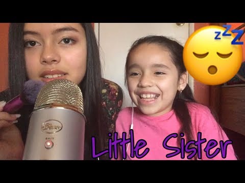 ASMR | She fell asleep .! 😮 | Relaxing little sister 💤 (inaudible)