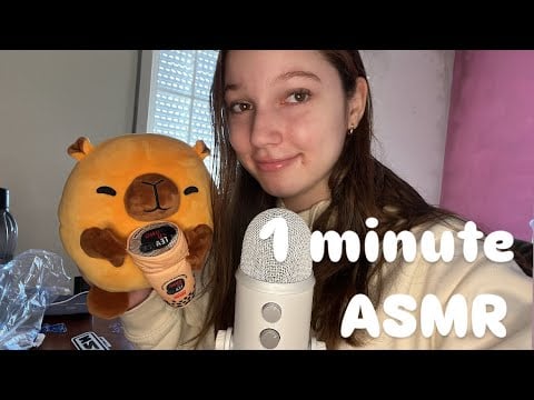 1 minute video asmr | new mic!!