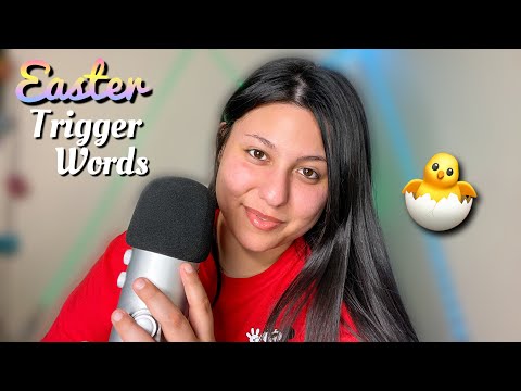 🐰ASMR🐰~ Repeating Easter Trigger Words For Your Relaxation | Slow Hand Movements