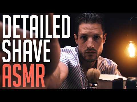 Detailed ASMR Gentlemen's Shave 🪒 | Face Touching | Binaural Roleplay