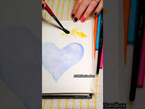Watercolor Heart #asmrlikeasandbox #relax #watercolorpainting #watercolour