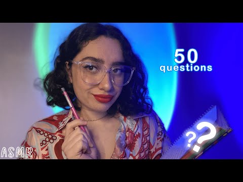 🌙 ASMR FRANÇAIS : RP, JE TE POSE 50 QUESTIONS POUR MIEUX TE CONNAÎTRE 📝 (proche du micro) #asmr