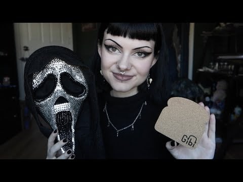 ASMR | Textured Tapping & Scratching To Help You Relax 🖤 whispered rambling, tracing, etc.