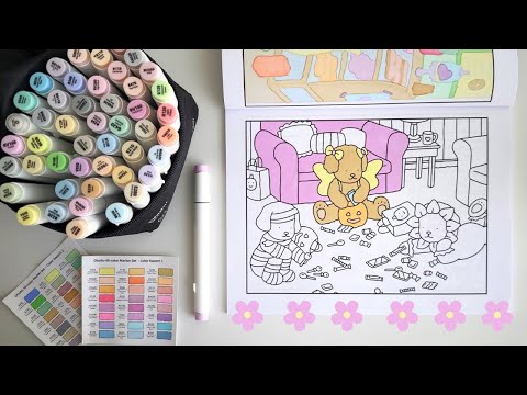ASMR SUOMI | Bobbie Goods värityskirja ja höpöttelyä | Coloring book, Ohuhu markers asmr