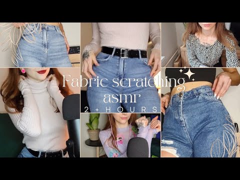 2+ hours of fabric scratching ~ compilation of all my jeans & fabric scratching asmr videos 🦋