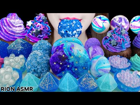 【ASMR】CANDIED MARSHMALLOW,GALAXY CUPCAKE,POP CAKE,HOMEMADE PLANET GUMMY MUKBANG 먹방 EATING SOUNDS