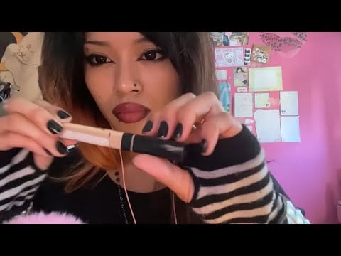 ASMR ~ emo girl does your makeup roleplay ‧͙⁺˚*･༓☾