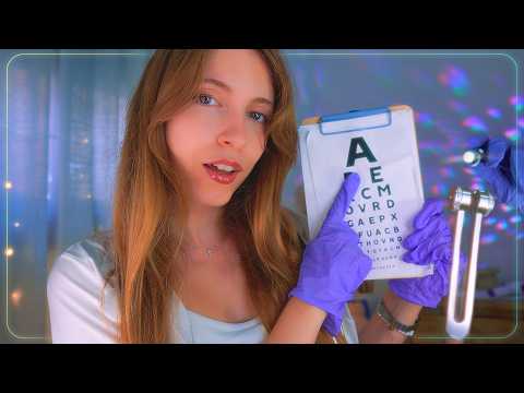 ASMR DOCTORA te hace DORMIR 🩵 Examen de Nervios Craneales Relajante 💤【 Roleplay Atención Personal 】