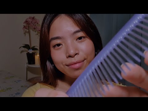 ASMR Brushing Your Hair Until You Fall Asleep (No Talking) 💤 Combing, Parting, Brushing