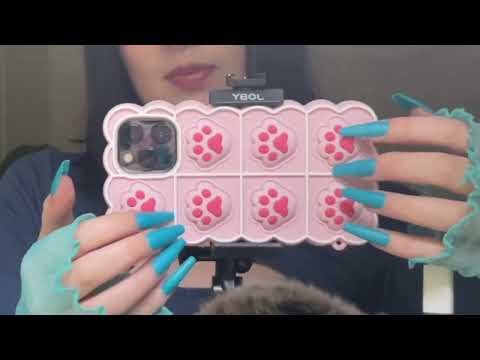 *one minute asmr* textured phone case tapping & scratching (no talking)