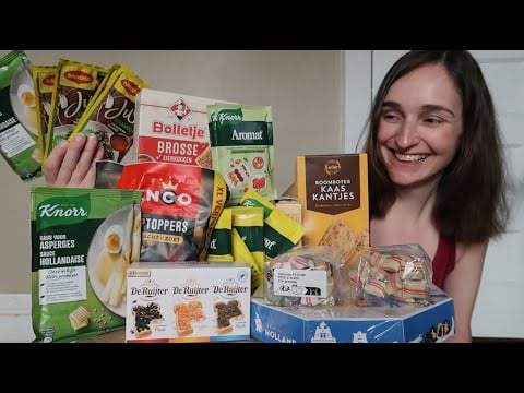 Lots of Dutch Food Products & Goodies ~ ASMR Whispered ~ A Package From the Netherlands!