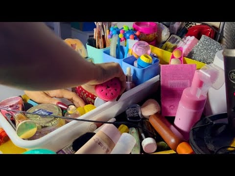 ORGANIZANDO MEUS GATILHOS DE ASMR VÍDEO CALMO PARA DORMIR
