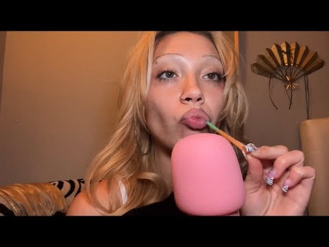 ASMR eating gummy worms 🍬 (no talking,mouth sounds,eating sounds) 
