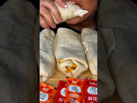 Taco Bell burritos #asmr #food #tacobell