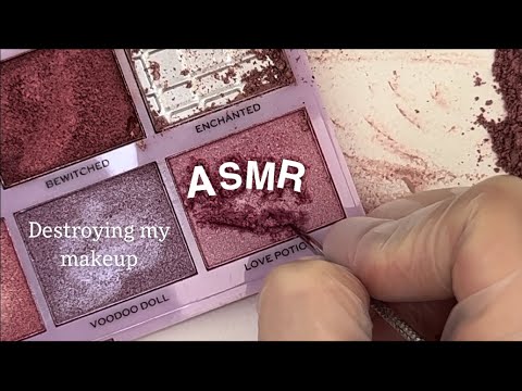 ASMR 💄destroying my old makeup 💄 (satisfying, soft spoken)