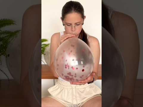 ASMR - Blowing Confetti Balloon #asmr #balloon #blowing