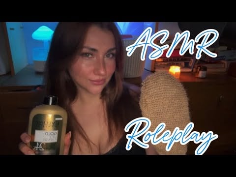 [ASMR PL] *ROLEPLAY* przyjaciółka się tobą zajmuje💙 (masaż, personal attention)💐👯‍♀️🥳