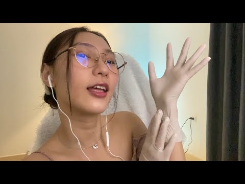ASMR White Latex Gloves XS Size Relax Sounds [ No Talking ] 🤍💋 - RAINIE ASMR