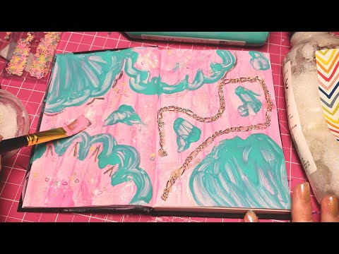 ASMR Art Journalling Session (Whispered, Painting)