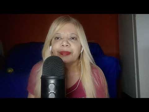 ASMR :  Mostrando  meus produtos de cabelos. com sons de boca mãos  na tela para  relaxar. 😴😴