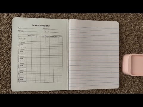 ASMR Flipping Through A Composition Book | (No Talking)