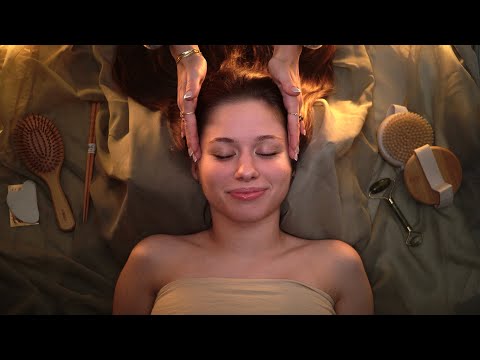 [ASMR] Soothing My Sister To Sleep ✨ Hair Play On A Real Person