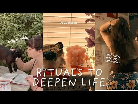 Routines and Rituals for deeper presence and peace in everyday life @arajimenez1111 