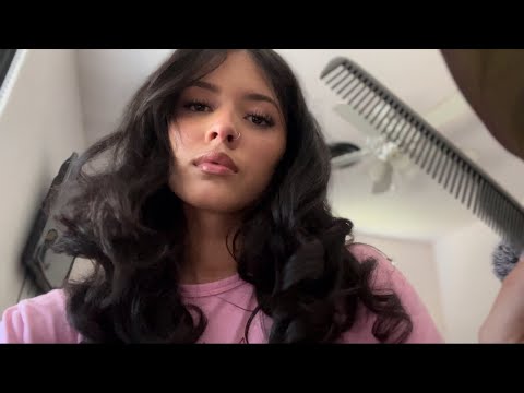 ASMR | brushing your hair + inaudible/unintelligible whispers 💞💤 lofi✨✨