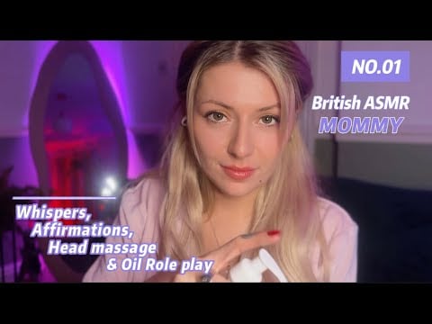 British ASMR | Whispers, Head Massage, Oil & Affirmations for You When You’re Down 🌿