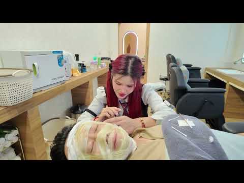 This Red Haired Thai beauty provides a great massage at Kawaii Barbershop in Bangkok, Thailand.