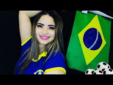 ASMR:MELHOR AMIGA TE MAQUIANDO PARA O JOGO DO BRASIL (3 especial 10k)