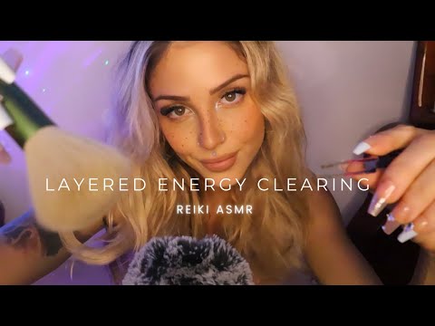 ASMR  Powerful Reiki energy Healing To raise Your Vibration (Layered plucking, pulling, cleansing) 🦋