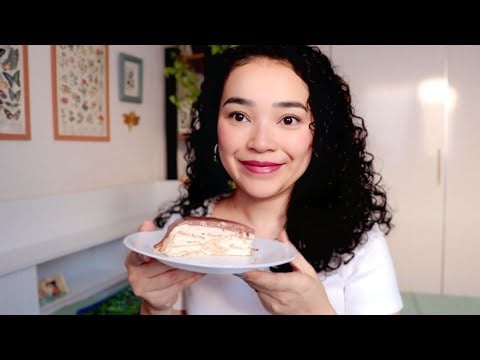ASMR Conversa e Come - Torta alemã 🍰 (Vs)