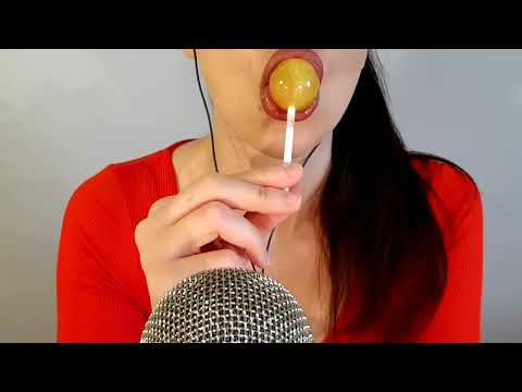 ASMR Eating Lollipop Sticky Sounds No Talking
