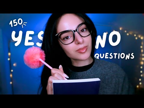 ASMR Asking You 150 Yes or No Questions ✨ & One-Word-Answer Questions ✨ (Low Light)