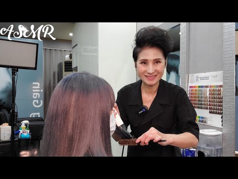 미용실 ASMR 탈색3~4회 채도 애쉬브라운   Bleaching 3-4 times Saturation Ash Brown/Korean hair salon