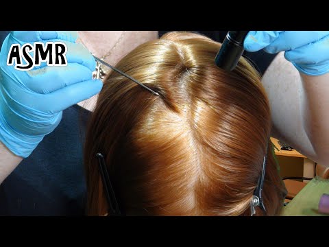 ASMR Tingly Scalp Check | Real Hair, Rat Tail Comb, Hair Brushing, Gloves | Medical Roleplay