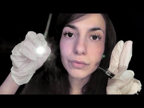 ASMR Eye Exam 👁️✨ Whispered Light Triggers + Gentle Rain