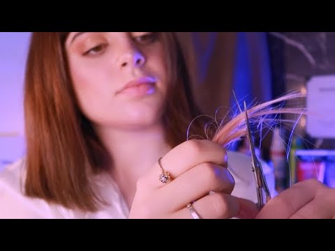 LA TUA PARRUCCHIERA TI TAGLIA I CAPELLI✂️ | con musica | haircut, shampoo, phon | Roleplay ASMR ITA